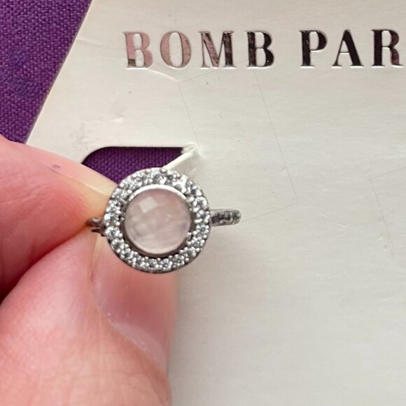 Bomb Party Genuine Pink Quartz Earrings - Picture 1 of 3